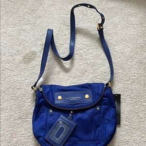 Marc Jacobs Blue Crossbody Bag with Silver Hardware